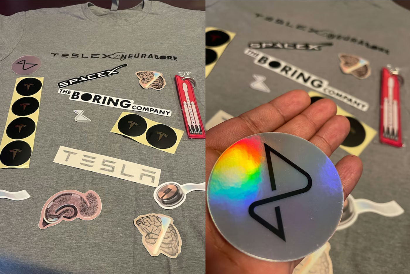 Swag from Tesla, SpaceX, Boring Co and Neuralink